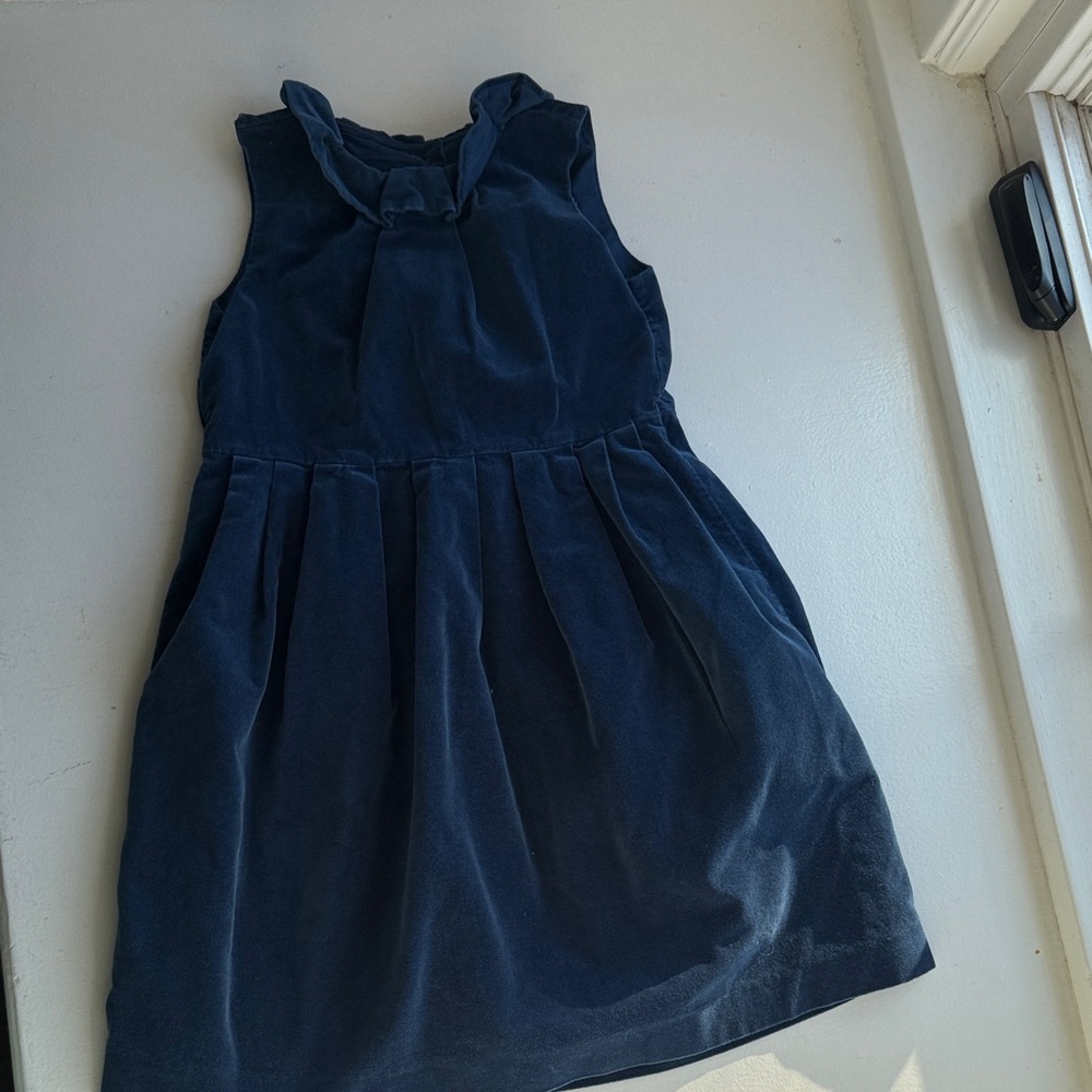 Janie and Jack Velvet Like Blue Dress